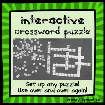 Preview of Interactive, Interchangeable Classroom Crossword Wall Puzzle (with Velcro)