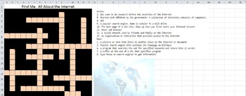 Preview of Internet Vocabulary Interactive Puzzle
