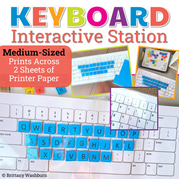 Preview of Interactive Keyboard Station Activity that Prints on 2 Sheets of Paper