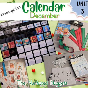 Preview of Interactive Kinder Calendar: December (Measurement)