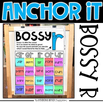 Preview of Interactive Kindergarten Anchor Charts | R Controlled Vowels or Bossy R