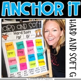 Interactive Kindergarten Anchor Charts | hard and soft g