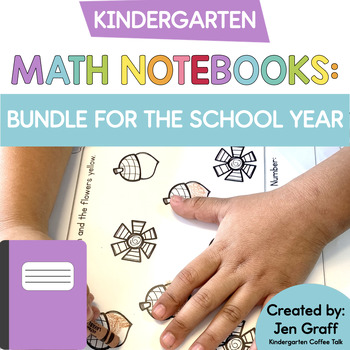 Preview of Interactive Kindergarten Math Notebook Bundle- Activities for the Whole Year