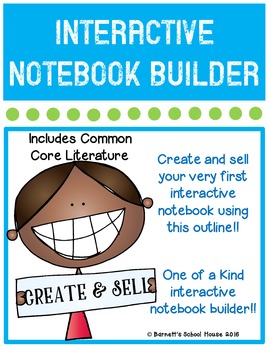 Preview of Kindergarten Interactive Literature Notebook Builder Kit for TpT Seller