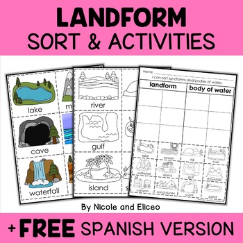 Preview of Landform and Bodies of Water Sort Activities