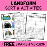 Landform and Bodies of Water Sort Activities + FREE Spanish
