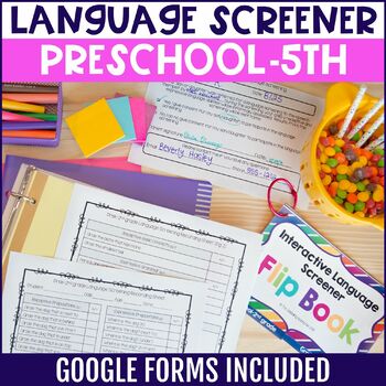 Preview of Informal Quick SLP Language Screener for Preschool-5th Grade W/ Digital Options