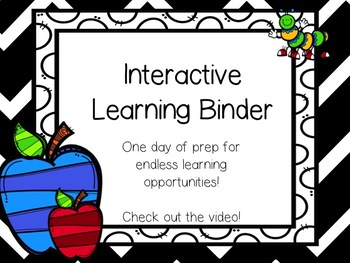 Preview of Interactive Learning Binder for Preschool, PreK, and Special Education