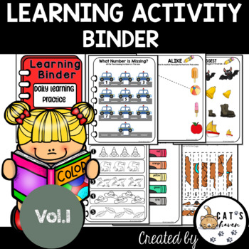 Preview of Interactive Learning Binder Part 1 (Daily Practice Worksheets for Preschool)