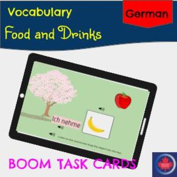 Preview of Distance Learning German Boom Cards: Food and Beverages