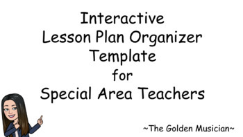 Preview of Interactive Lesson Plan Organizer Template 