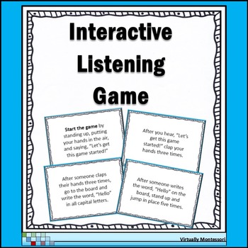 Preview of Interactive Listening Game - Icebreaker and Community Builder
