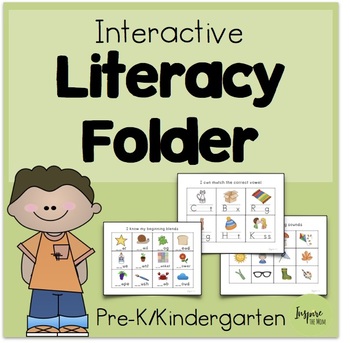 Preview of Interactive Literacy Folder (Pre-K/Kindergarten)
