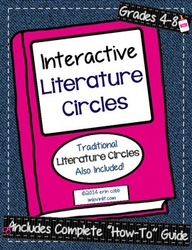 Preview of Interactive Literature Circles for Grades 4-8 {& Traditional Literature Circles}