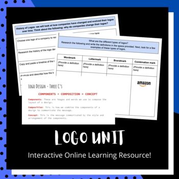 Preview of Interactive Logo Unit -Online Learning Resource! 