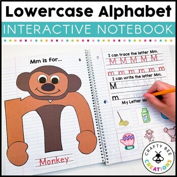 Preview of Interactive Alphabet Notebook | Lowercase Alphabet Letter Craft Activities