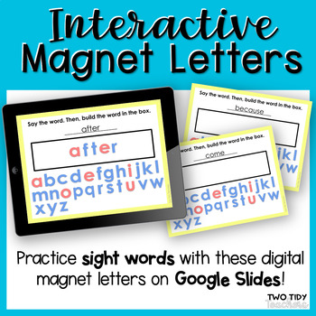Preview of Interactive Sight Words Google Slides | Sight Words Practice Distance Learning