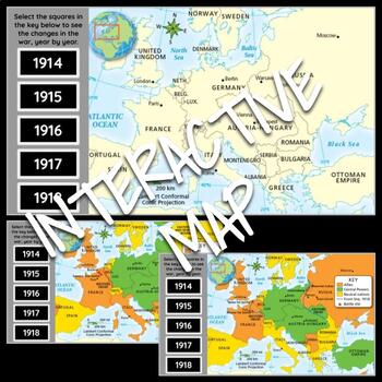 Interactive Map Europe In World War I 1914–1918 By Tech