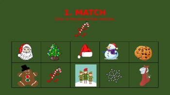 Preview of Interactive Matching Christmas Game (ABLLS B5 and B7)
