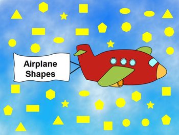 Preview of Interactive Flipchart Math Center Airplane Shapes -Sorting Shapes