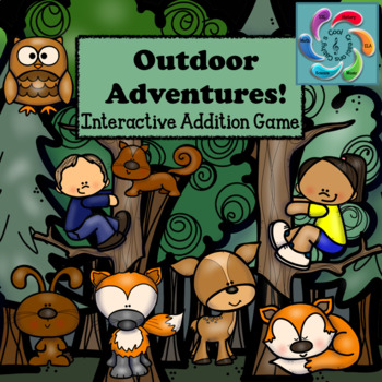 Preview of Interactive Math Game Addition -Outdoor Adventures distance learning