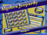 Interactive Math Game--Algebra Jeopardy: Integers