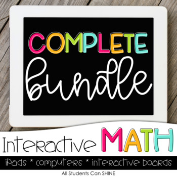 Preview of Interactive Math Games Digital Math Centers COMPLETE BUNDLE Distance Learning