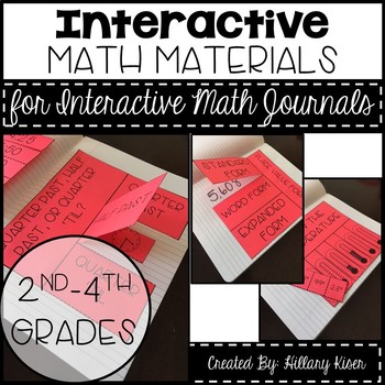 Preview of Interactive Math Journal Materials