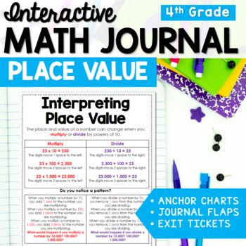 Preview of Place Value Interactive Math Notebook