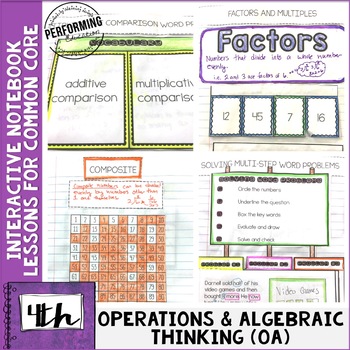 Preview of Interactive Math Notebook 4th Grade Operations & Algebraic Thinking OA