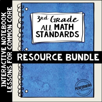 Preview of Interactive Math Notebook ALL 3rd Grade Common Core Bundle ENTIRE YEAR