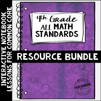 Preview of Interactive Math Notebook ALL 4th Grade Common Core Bundle ENTIRE YEAR