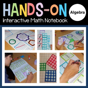 Preview of Algebra Interactive Math Notebook Common Core with Scaffolded Notes