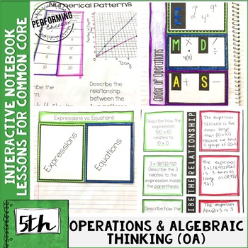Preview of Interactive Math Notebook 5th Operations & Algebraic Thinking