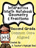Interactive Math Notebook Geometry & Fractions - Second Grade