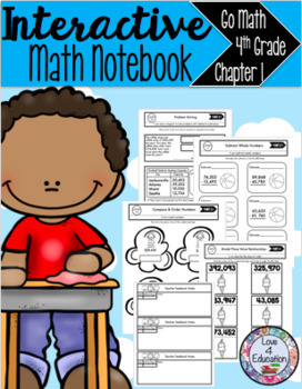 Preview of Interactive Math Notebook Go Math 4th Grade Chapter 1