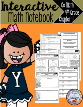 Preview of Interactive Math Notebook Go Math 4th Grade Chapter 4