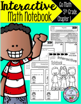 Preview of Interactive Math Notebook Go Math Fifth Grade Chapter 1