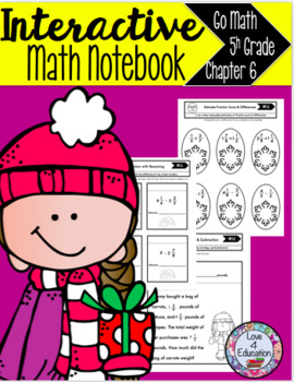 Preview of Interactive Math Notebook Go Math Fifth Grade Chapter 6