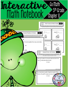 Preview of Interactive Math Notebook Go Math Fifth Grade Chapter 8