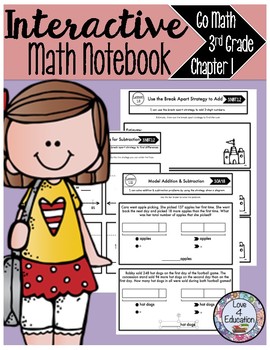 Preview of Interactive Math Notebook Go Math Third Grade Chapter 1