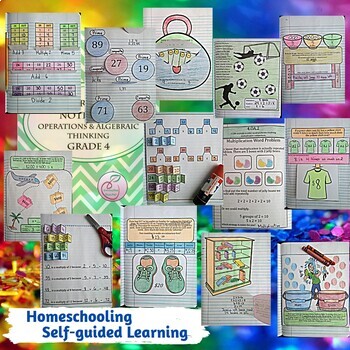 Preview of Interactive Math Notebook Gr 4 - Operations & Algebraic Thinking | CCSS