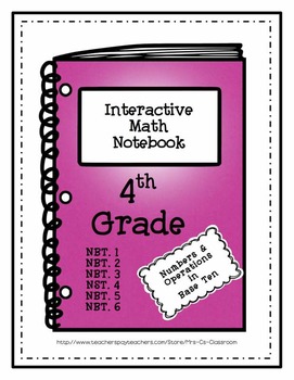 Preview of Interactive Math Notebook / Journal - 4th Grade - (Numbers and Operations)