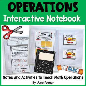 Preview of Math Interactive Notebook for Operations 4th and 5th grade