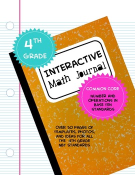 Preview of Interactive Math Journal Kit: 4th Grade Common Core NBT Standards