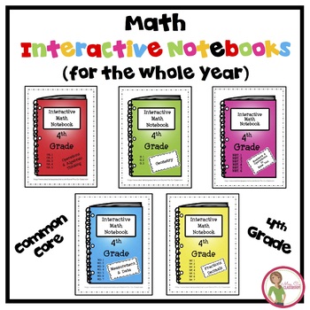 Preview of Math Interactive Notebook - BUNDLE - ALL 4th Grade Common Core Standards