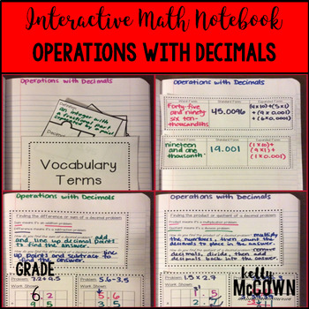 Interactive Math Notebook: Operations with Decimals {Grade 6}