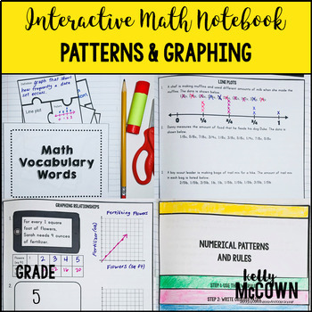 Preview of Patterns and Graphing Notebook Activities 5th Grade