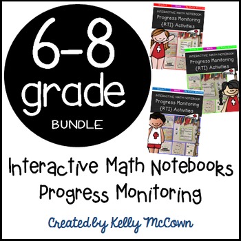 Preview of Interactive Math Notebook: Progress Monitoring Activities {Grades 6 to 8} BUNDLE