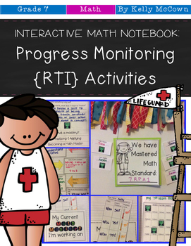 Preview of Interactive Math Notebook: Progress Monitoring RTI Activities {Grade 7}